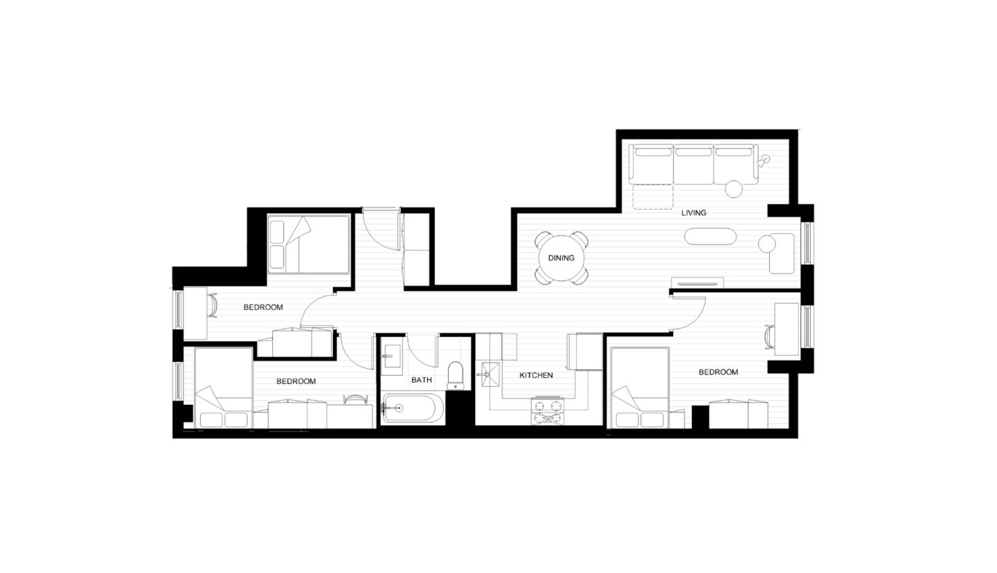Le Mildore Floorplan 3A