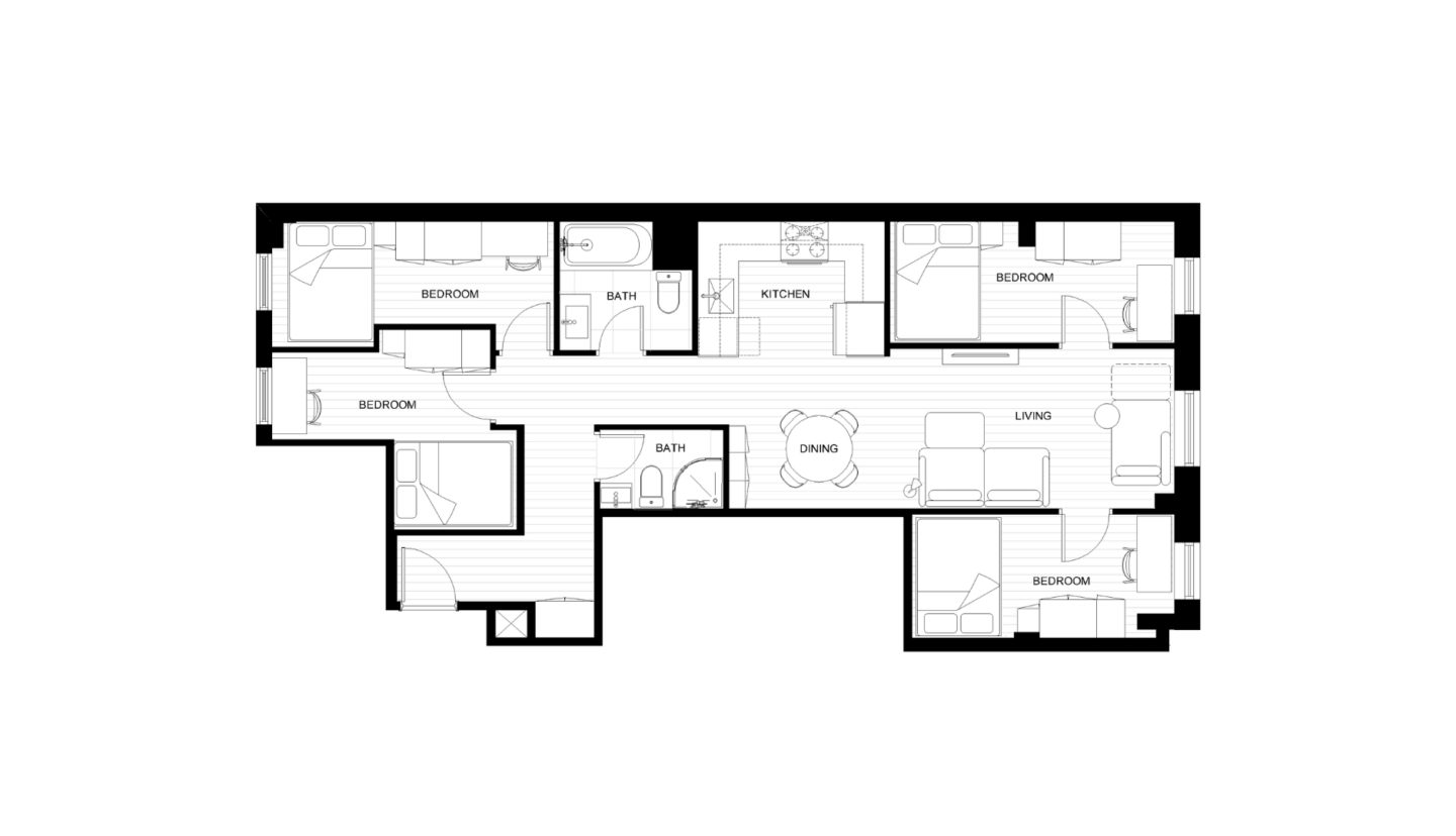 Le Mildore Floorplan 3B
