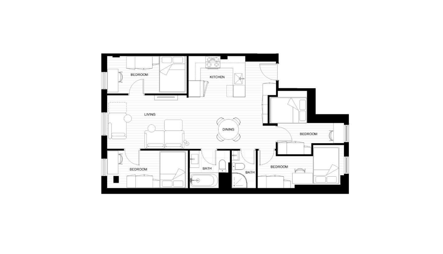 LeMildore unit D floorplan